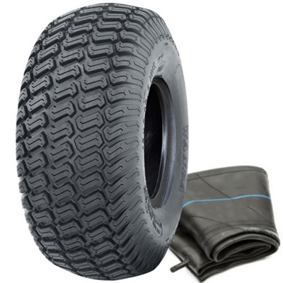 Parnells 15X6.00-6 Lawnmower Tyre & Tube Set 4Ply Wanda P332 Grass Turf Tire Tr13 Tube from B&Q