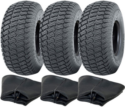 Parnells 15X6.00-6 Lawnmower Tyres & Tubes 4Ply Wanda P332 Tr13 Inner Tubes (Set Of 3) from B&Q