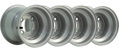 Parnells 7.00X8 Golf Buggy Rims Silver 4 Inch Pcd Yamaha E-Z-Go Club Car Garia (Set Of 4) - Image 3