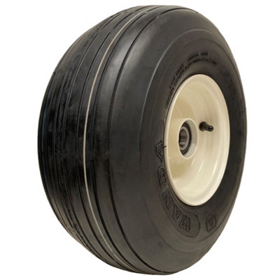 15x6.00-6 Multi Rib Lawnmower Wheel 6ply P508 Steel Rim & Cap 25mm Ball Bearings - Image 3