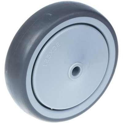 Parnells 125mm Wheel With Grey Tpr-Rubber On Polypropylene Centre from B&Q