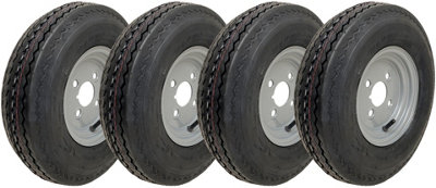 Parnells 4.80/4.00-8 Road LegalHigh Speed Wheels 265Kgs400 8 4Ply 4" PcdSet Of 4 from B&Q
