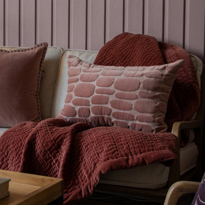 Voyage Maison Voyage Boulder Embroidered Feather Filled CushionCoral40 X 60Cm from B&Q