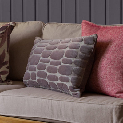 Voyage Maison Voyage Boulder Embroidered Feather Filled CushionLavender40 X 60Cm from B&Q