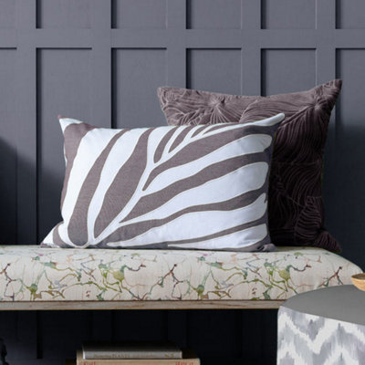 Voyage Maison Voyage Bamboo Embroidered Feather Filled CushionLavender40 X 60Cm from B&Q