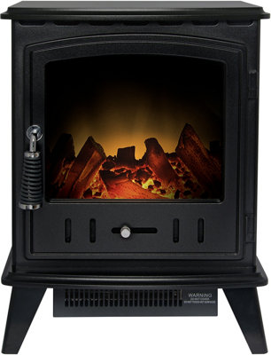 B&Q -  Aviemore Electric Stove In Textured Black