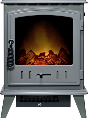 B&Q -  Aviemore Electric Stove In Grey Enamel