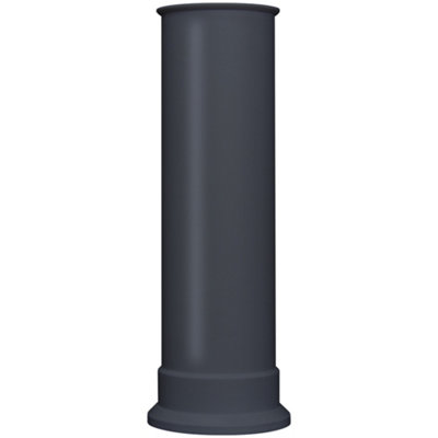B&Q -  Straight Decorative Stove Pipe In Charcoal Grey