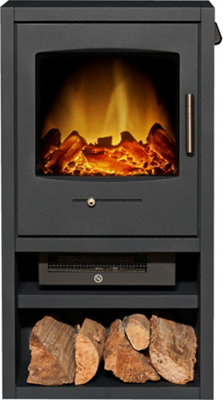 B&Q -  Bergen Xl Electric Stove In Charcoal Grey