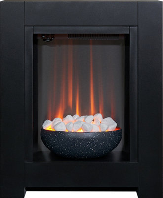 Adam Monet Fireplace Suite In With Electric Fire, 23 Inch Black