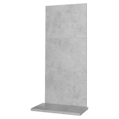 B&Q -  X3 Tile & Hearth Set In Concrete Effect