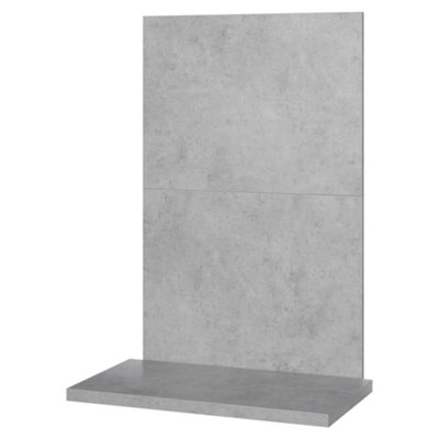 B&Q -  X2 Tile & Hearth Set In Concrete Effect
