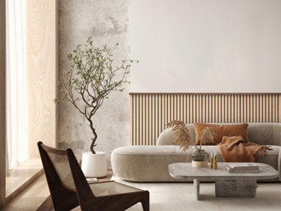 B&Q -  Acoustic Wooden Wall Panel In Natural Oak1.2M X 0.6M