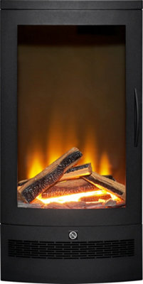 B&Q -  Horizon Electric Stove With Log Storage In Black