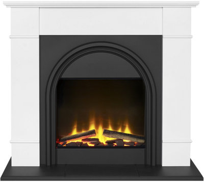 Adam Chesterfield Electric Fireplace Suite 44 Inch White/Charcoal Grey - Image 6