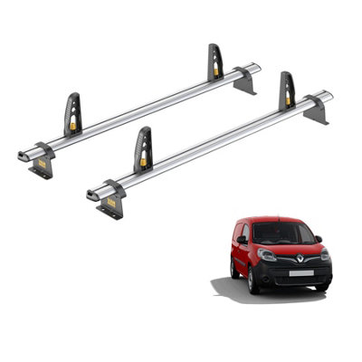 B&Q -  Renault Kangoo (2008-2021) Roof Rack 2 Aluminium Roof Bars With LoadstopsUltibar PlusVg276-2