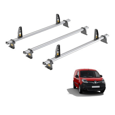 B&Q -  Renault Kangoo (2008-2021) Roof Rack 3 Aluminium Roof Bars With LoadstopsUltibar PlusVg276-3
