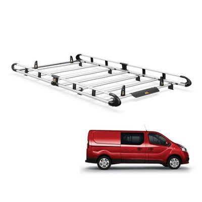 B&Q -  Vauxhall Vivaro Roof Rack For (2014-2019) Lwb + Tailgate Van Ultirack+