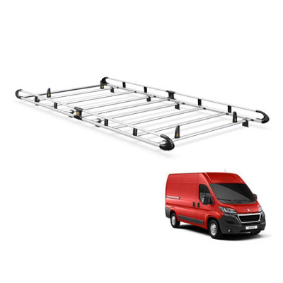 B&Q - Peugeot Boxer Roof Rack (2006+) L3H2 Models Aluminium  Ultirack