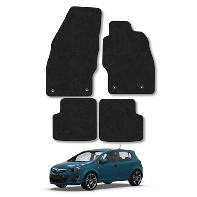 Car Mat Co Vauxhall Corsa D/e 2006-2019 Car Mats Black Carpet Tailored  Easy Clean Clips from B&Q