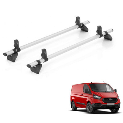 B&Q -  Aluminium Kammbar 2 Bar Roof Rack For Ford Transit Custom (2013-(2024) Gen1) (Standard Roof)