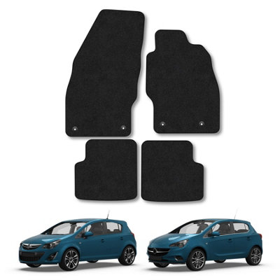 Car Mat Co Vauxhall Corsa D/e 2006-2019 Car Mats Black Carpet Tailored  Easy Clean Clips from B&Q