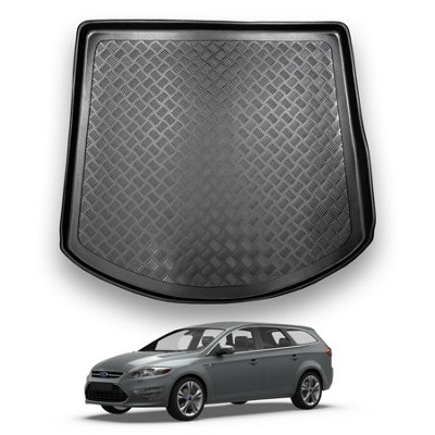 Nomad Ford Mondeo (2007-2014) Boot Liner (Estate ModelsWith Spare Wheel) Tailored Boot Mat Protector Waterproof Accessory from B&Q