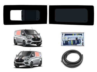 Van Demon Left Opening Right Fixed Dark Tint Windows Fitting Kit Ford Transit Custom