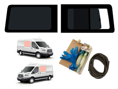 Van Demon Ford Transit Mk8 (2014 +) Left Fixed Right Opening Dark Tint Windows Kit
