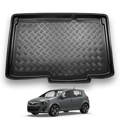 Nomad Vauxhall Corsa D (2006-2014) Boot Liner (Lower Boot Position) Tailored Boot Mat Protector Waterproof Raised Edges Accessory from B&Q