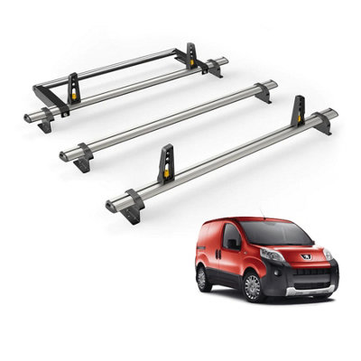 B&Q -  Citroen Nemo (2008+) Roof Rack 3 Aluminium Roof BarsRear Ladder Roller With LoadstopsUltibar PlusVg270-3/vgr-04