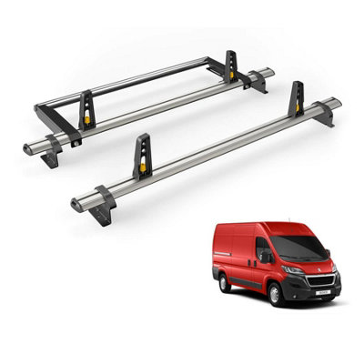 B&Q -  Peugeot Boxer (2006+) Roof Rack 2 Aluminium Roof BarsRear Ladder Roller With LoadstopsUltibar PlusVg245-2/vgr-16