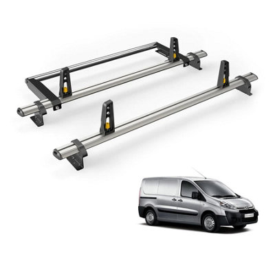 Van Guard Toyota Proace (2013-2016) Roof Rack 2 Aluminium Roof BarsRear Ladder Roller With LoadstopsUltibar Plus from B&Q