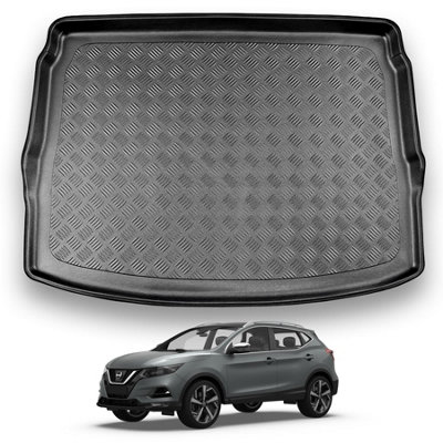 B&Q -  Nissan Qashqai (2014-2021) Boot Liner (Upper Boot Position) Tailored Boot Mat Protector Waterproof Raised Edges Accessory