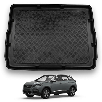 Nomad Peugeot 3008 (2009-2017) Boot Liner (Lower Boot Position) Tailored Boot Protector Waterproof Raised Edges Accessory from B&Q