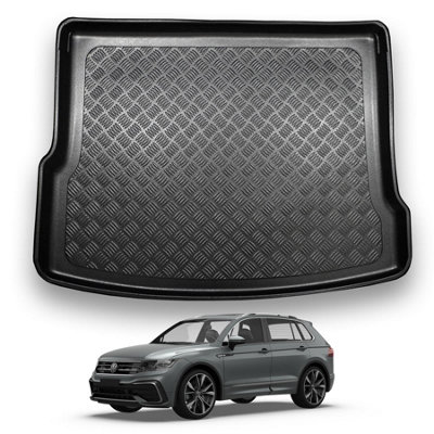 Nomad Vw Tiguan (2016-2023) Boot Liner (Upper Boot Position) Tailored Boot Protector Waterproof Raised Edges Custom Fit Accessory from B&Q