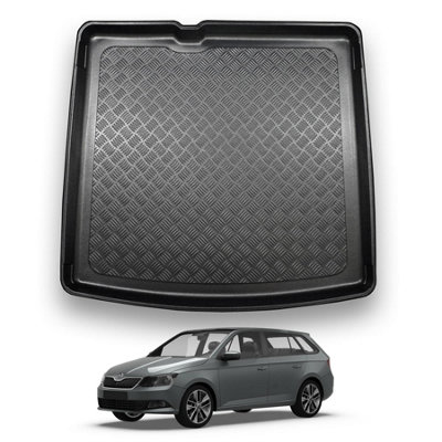 Nomad Skoda Fabia (2015+) Boot Liner (Estate ModelNon-Adjustable Boot Floor) Tailored Boot Mat Protector Waterproof Accessory from B&Q