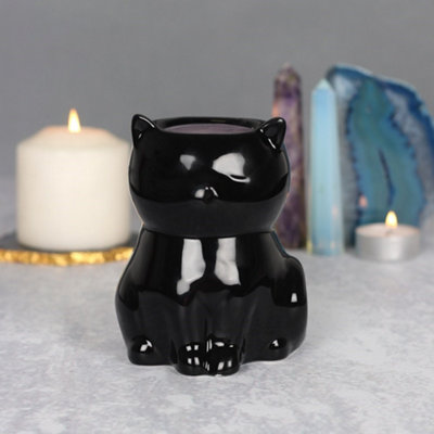 Black Cat Oil burner  Great HALLOWEEN Gift  1 FREE TEALIGHT CANDLE  FI_11638 - Image 10