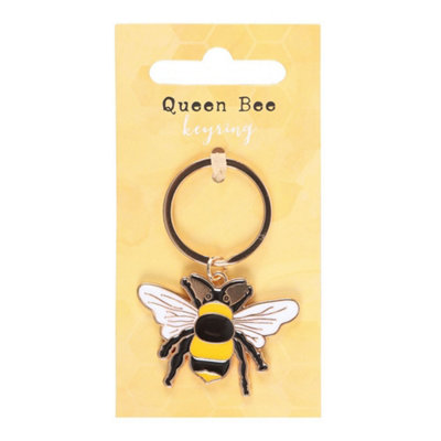 B&Q -  Queen Bee Enamel Keyring Charm For Accessories