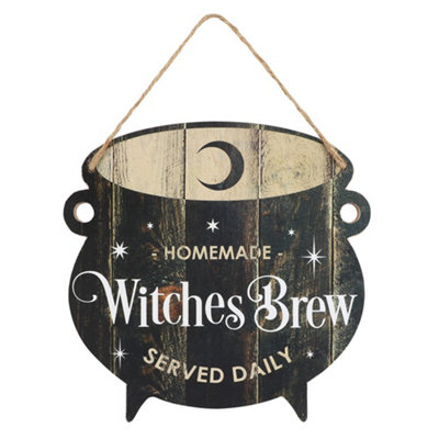 Something Different Witches Brew Cauldron Mdf Hanging Sign from B&Q