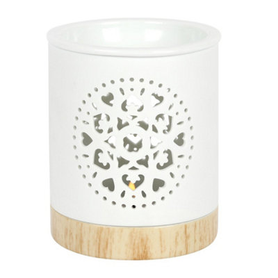 Something Different White Mandala Cut Out Oil Burner
