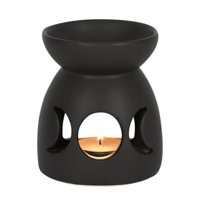 Something Different Triple Moon Cut Out Oil Burner Black
