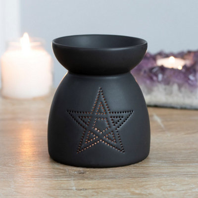 Ceramic Pentagram Cut Out Oil Burner from B&Q