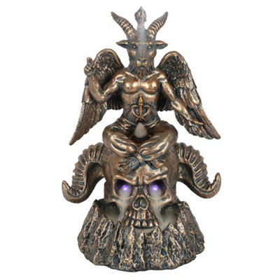 Something Different Baphomet Led Backflow Incense Burner Gold