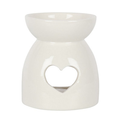 B&Q -  White Heart Cut Out Oil Burner