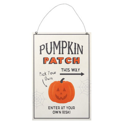 Something Different 30Cm Pumpkin Patch Hanging Sign from B&Q