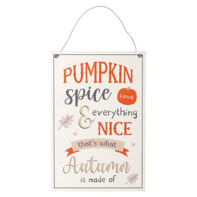 Something Different 30Cm Pumpkin Spice Hanging Sign from B&Q
