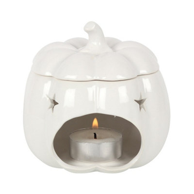Something Different White Pumpkin Oil Burner For Autumn from B&Q