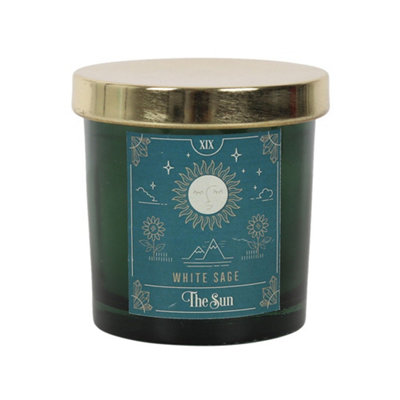 Something Different White The Sun Sage Tarot Candle Size 25