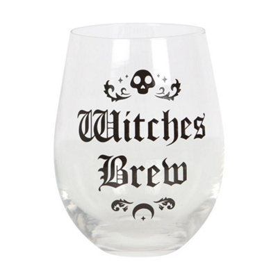 B&Q Dark Witches Brew Stemless Wine Glass 500Ml